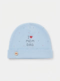 Baby Blue “I Love My Family” Romper with Mom Dad Cap | 0–12 Months