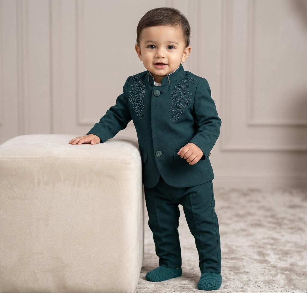 Elegant Velvet Two-Piece Suit for Kids