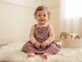 Junglesden Baby Girl Polka Dot Pinafore Dress with Ribbed Bodysuit