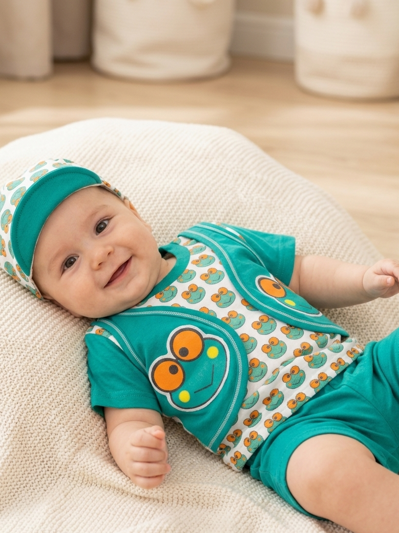 Junglesden Little Froggy 3-Piece Baby Set