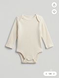 Soft Ribbed Long-Sleeve Baby Romper