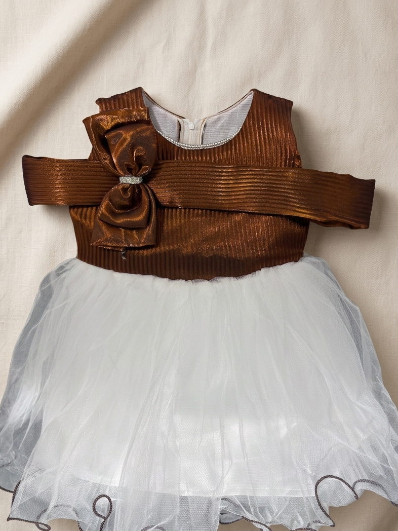 Junglesden Mocha Belle Bow Tulle Party Dress
