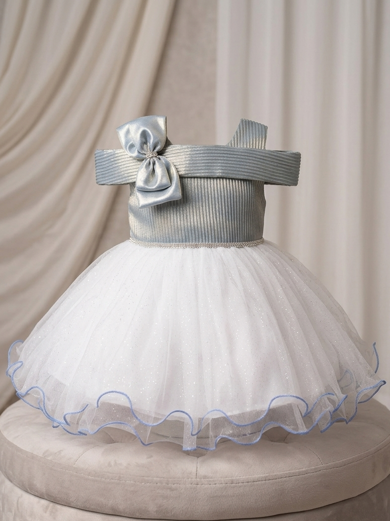 Junglesden Crystal & Tulle Gala Dress – Icy Blue
