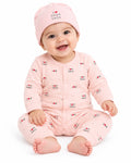 Baby Peach “I Love My Family” Romper with Dada Dadi Cap | 0–12 Months